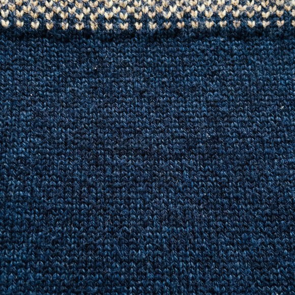 American Eagle Aztec Hoodie Mens M Tall Navy Southwest Boho Knit Sweater - Picture 9 of 9